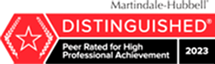 Logo Recognizing Mallard Perez PLLC's affiliation with Martindale Hubbell 2023